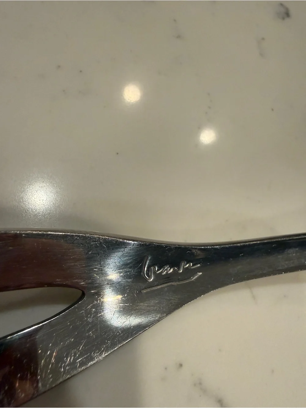 Bran Stainless Steel Gravy Ladle Modernist Open Handle Serving Spoon 8”
